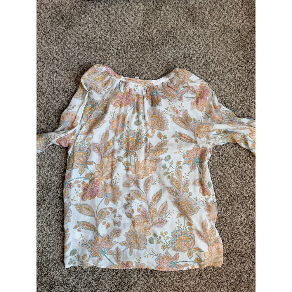 Lucky Brand Floral boho top EUC L - Picture 3 of 5